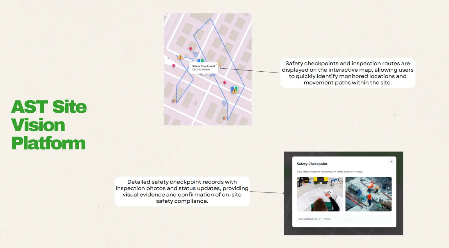 Site safety checkpoint monitoring